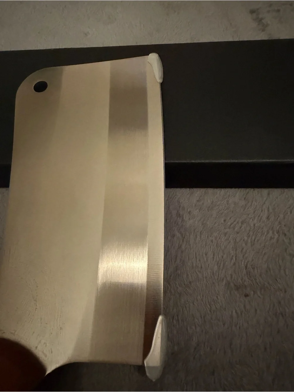 Stainless Steel Cleaver Knife with Brown Wood Handle